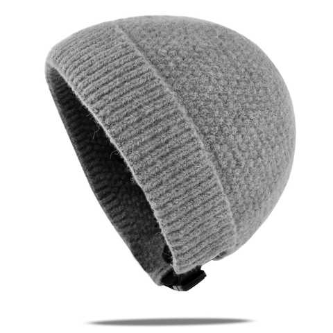 Chapeau Miki Unisexe Vintage Bonnet Docker en Tricot Réglable Sans Bord Couleur Unie Hiver Chaud Skullcap Rétro Docker Bonnet pour Hommes Femmes
