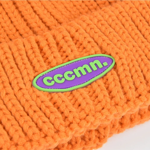 Women's Winter Warm Knitted Beanie Hat Soft Candy Color Ribbed Cuffed Skull Cap With Letter Patch Fashion Outdoor Daily Hat