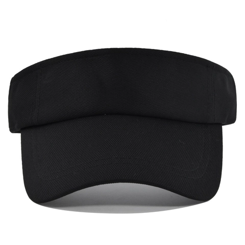 Solid Color Empty Top Sun Visor Hat Breathable Mesh Adjustable Baseball Cap For Running Tennis Golf Outdoor Sports Men Women