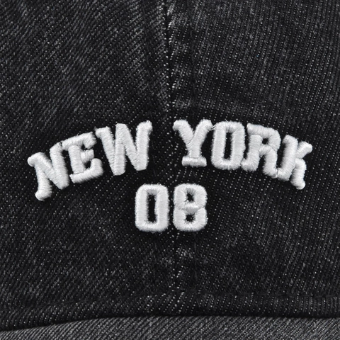 New York 08 Embroidery Distressed Washed Denim Baseball Cap For Men Women Vintage Adjustable Snapback Sun Hat Sports Travel Cap