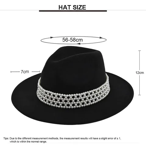 Damen Vintage Wollfilz Fedora Hut Mit Künstliche Perlenband Breite Krempe Jazz Hut Für Hochzeit Party Elegantes Modeaccessoire