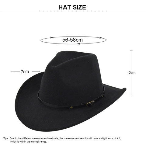 Vintage Western Cowboy Fedora Hut Für Damen Herren Breite Krempe Filz Jazz Hut Mit Gürtelschnalle Outdoor Mode Fedora Sonnenhut