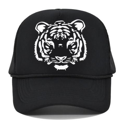 Unisex Tiger Print Trucker Hut Atmungsaktive Mesh Baseball Kappe Verstellbare Outdoor Sonnenhut Mode Streetwear Baseball Cap