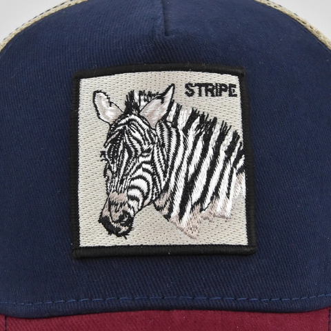 Gorra Trucker Vintage Bordado de Cebra Malla Transpirable Gorra de Béisbol Ajustable Ala Curva Patchwork Protección Solar al Aire Libre