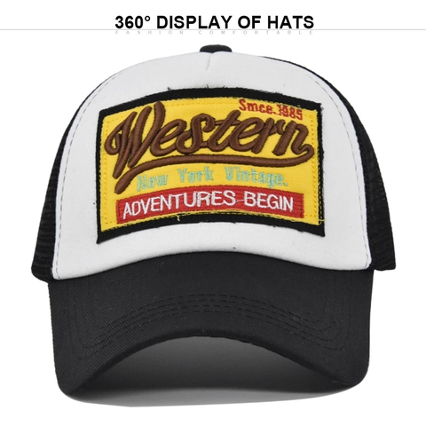 Cappello Trucker Ricamato Western Vintage 1985 Berretto da Baseball in Rete Regolabile Parasole per Uomo Donna Cotone Traspirante