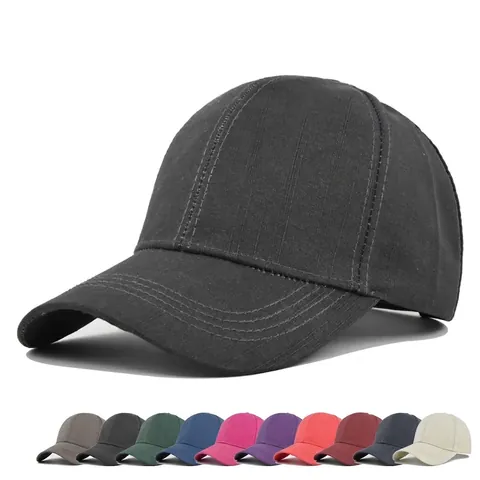 Gorra de Béisbol Clásica de Algodón de Color Sólido para Hombre Mujer Ajustable de 6 Paneles Visera Curva Sombrero de Sol Liso Outdoor Sport Trucker Cap