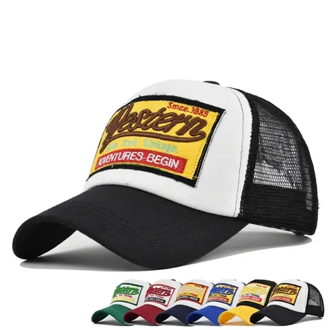 Cappello Trucker Ricamato Western Vintage 1985 Berretto da Baseball in Rete Regolabile Parasole per Uomo Donna Cotone Traspirante