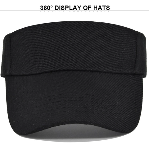 Unisex Polyester Sun Visor Hat Adjustable Sport Tennis Golf Running Breathable Solid Color Wide Brim Summer Outdoor Protection Cap
