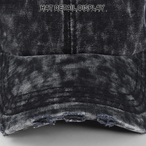 Berretto da Baseball Vintage Lavato Distressed per Donna Uomo Tinta Unita Regolabile in Cotone Snapback Cappello Visiera Curva Sport All'aperto Cappello da Sole
