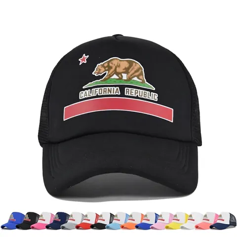 California Republic Καπέλο Trucker Με Πλέγμα Για Άνδρες Γυναίκες Ρυθμιζόμενο Ρετρό Καπέλο Μπέιζμπολ Ηλιοπροστασία