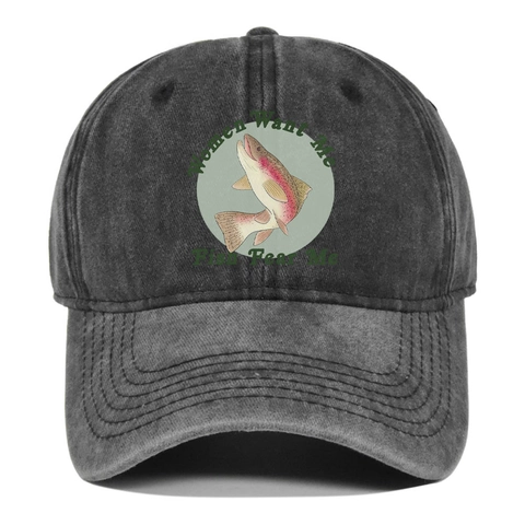 Women Want Me Fish Fear Me Baseballkappe Vintage Gewaschene Baumwolle Distressed Dad Hat Verstellbarer Sonnenhut Herren Damen