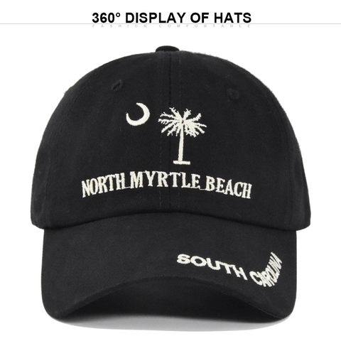 Myrtle Beach South Carolina Stickerei Baseballkappe Verstellbare Baumwolle Sport Sonnenhut Für Damen Herren