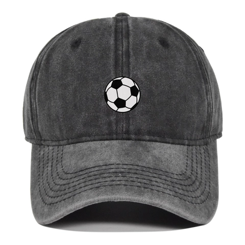Vintage Gewassen Katoen Honkbalpet Voetbal Geborduurd Gebogen Rand Zonnehoed Verstelbare Sport Dad Hat Voor Volwassenen