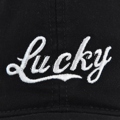 Βαμβακερό Καπέλο Μπέιζμπολ Lucky Κέντημα Ρυθμιζόμενο Αναπνεύσιμο Καπέλο Ήλιου Για Άνδρες Γυναίκες Casual Υπαίθρια Σπορ