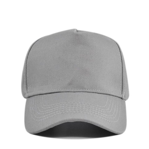 Structured 5-Panel Cotton Baseball Cap For Men Women Solid Color Curved Brim Adjustable Sun Protection Sports Peaked Hat
