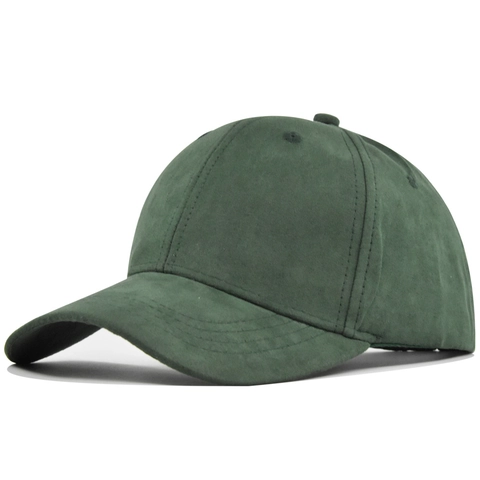 Casquette de Baseball en Daim Unisexe Couleur Unie Ajustable Faux Daim Casquette de Papa Visière Courbée Protection Solaire Sport
