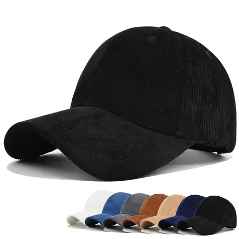 Berretto da Baseball in Velluto a Coste Vintage Regolabile Berretto Parasole in Cotone Distressed per Uomo Donna Accessorio Outdoor