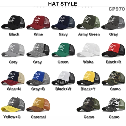 Breathable Mesh Trucker Hat Cotton Blend Baseball Cap With Letter Print You Look Like A Movie Adjustable Sun Hat