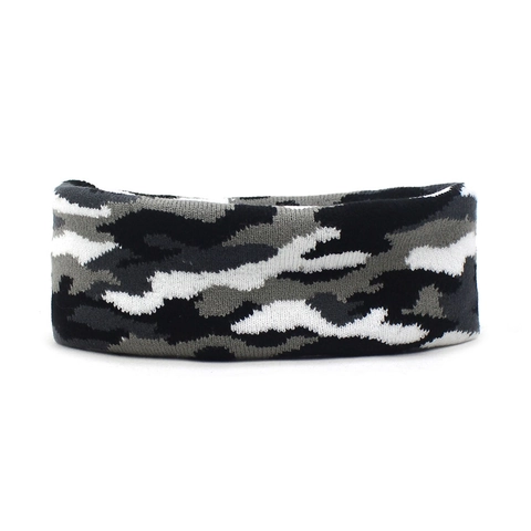 Diadema Deportiva de Punto de Camuflaje para Hombre Mujer Cinta para el Pelo Elástica de Acrílico para Correr Yoga Banda para el Sudor Accesorios