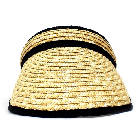 Dames Zomer Stro Zonnehoed Brede Rand UV Bescherming Khaki Open Top Strand Vizier Mode Ademend Stro Gevlochten Hoed