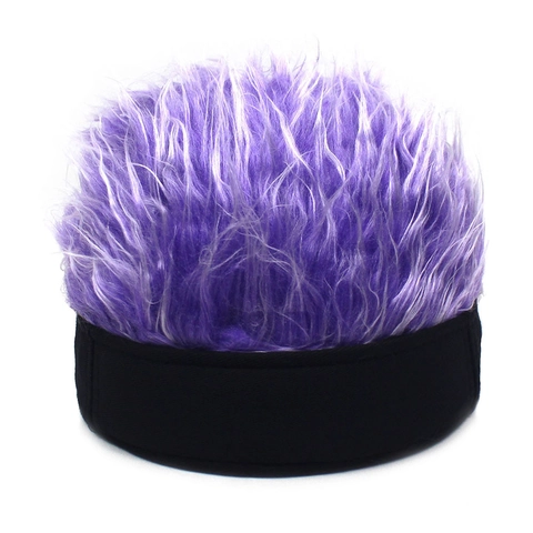 Cappello Divertente con Parrucca Novità Docker Cap con Capelli Artificiali Hip Hop Individuale Landlord Hat per Halloween Party Unisex Streetwear Copricapo