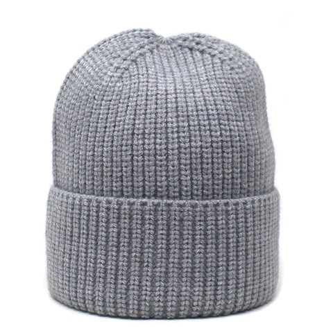 Berretto a Maglia Invernale Unisex Caldo Acrilico a Costine con Risvolto Cappello Outdoor Sci Minimalista Morbido Elastico Tinta Unita