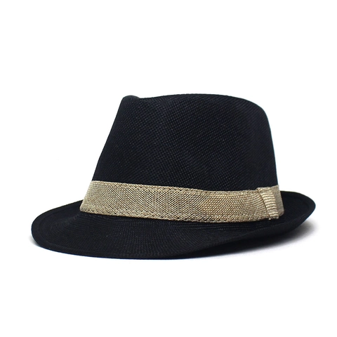 Unisex Vintage Linen Blend Fedora Hat Summer Breathable Sun Protection Jazz Hat For Men Women Travel Beach Vacation