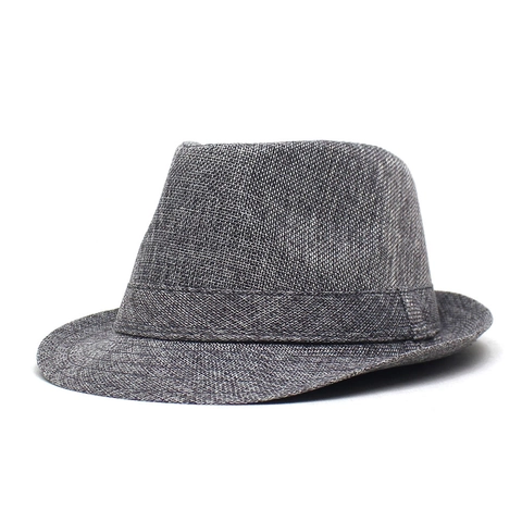 Sombrero Fedora Casual para Hombre Retro Color Sólido Sombrero Jazz Trenzado para Protección Solar Verano Transpirable
