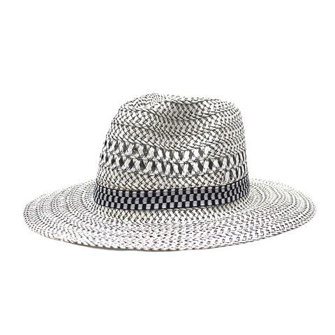 Wide Brim Paper Straw Sun Hat For Men Women Breathable Panama Beach Fedora Hat With Striped Ribbon For Summer Vacation