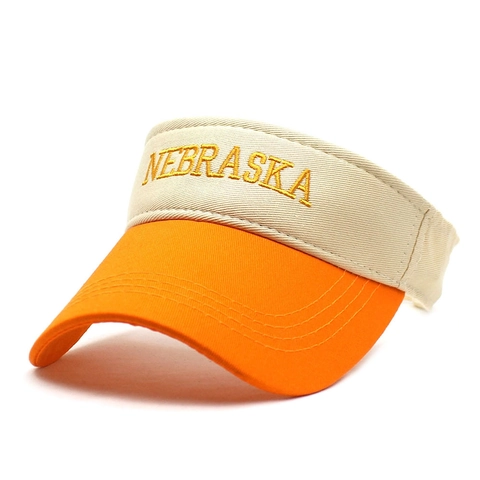 Visiera Parasole in Cotone con Ricamo Lettere Unisex Colore a Contrasto Cappello Aperto per Sport all'Aperto Traspirante