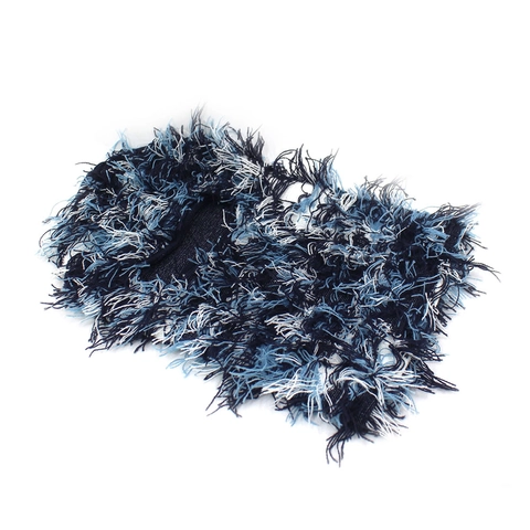 Zerstörte Plüsch Strick Balaclava Mütze Winter Warm Vollmaske Für Damen Herren Streetwear Punk Lange Quasten Pull-on Beanie