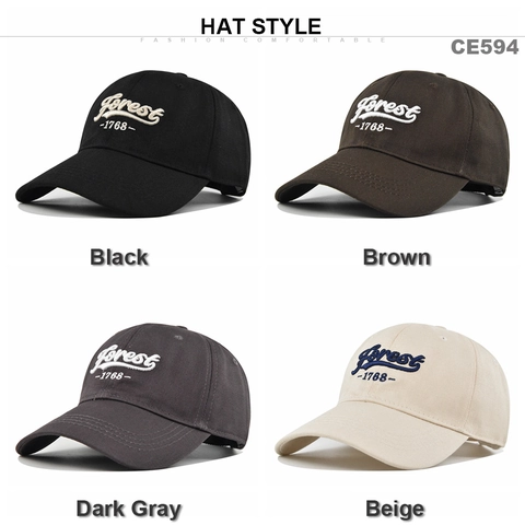 Vintage Bestickt Baumwolle Baseballkappe Für Damen Herren Verstellbar Forest Schriftzug 3D Stickerei Sonnenschutz Hut