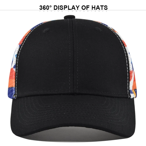Cotton Polyester Mesh Geometric Print Baseball Cap Breathable Adjustable Trucker Hat For Men Women Outdoor Fashion Sport Sun Visor