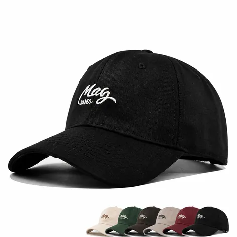 Casquette de Baseball en Coton avec Broderie Alphabet Bord Incurvé Réglable Protection Solaire Chapeau Sport Vintage Décontracté Homme Femme