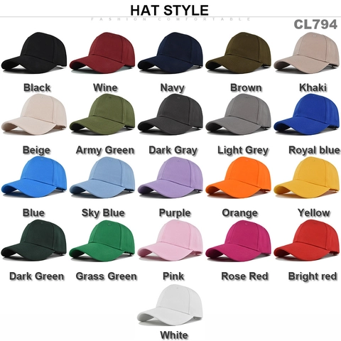 Unisex Klassieke 6 Panel Katoenen Honkbalpet Verstelbaar Effen Kleur Gebogen Rand Zonnehoed Voor Buitensporten Casual