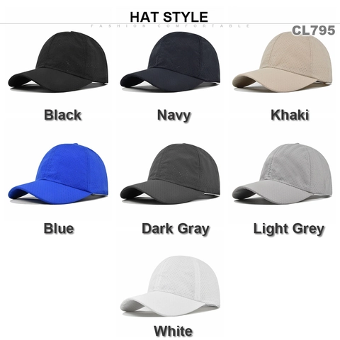 Casquette de Baseball Respirante à Séchage Rapide Hommes Femmes Perforée au Laser Couleur Unie Réglable Chapeau de Sport Extérieur Pare-soleil