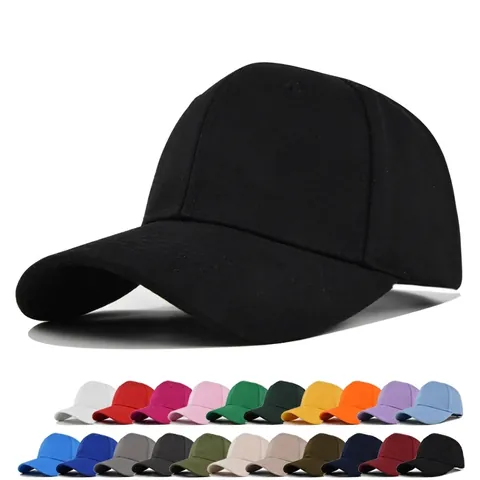 Unisex Klassieke 6 Panel Katoenen Honkbalpet Verstelbaar Effen Kleur Gebogen Rand Zonnehoed Voor Buitensporten Casual