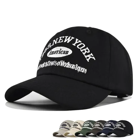 Unisex Vintage Κεντημένο Καπέλο Μπέιζμπολ Βαμβακερό New York American Γράμμα Καπέλο Ηλίου Για Άνδρες Γυναίκες Outdoor Casual Sport Καπέλο