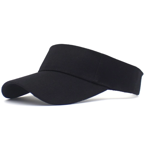 Unisex Cotton Sun Visor Hat Adjustable Solid Color Sport Tennis Golf Cap For Men Women Summer Outdoor Breathable Headwear