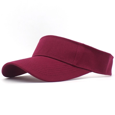 Unisex Cotton Sun Visor Hat Adjustable Solid Color Sport Tennis Golf Cap For Men Women Summer Outdoor Breathable Headwear