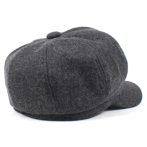 Berretto Baker Boy in Lana Vintage per Donna Tinta Unita Caldo Berretto Ottagonale Newsboy Cap Autunno Inverno Casual Moda