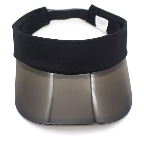Visiera Parasole in PVC Donna Estiva Trasparente Tesa Larga Senza Calotta Cappello da Baseball per Sport All'aperto Spiaggia Regolabile Protezione UV