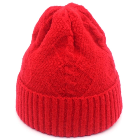 Damen Winter Zopfmuster Beanie Wollmischung Warm Jacquard Muster Mütze Für Draußen Modische Einfache Strickmütze