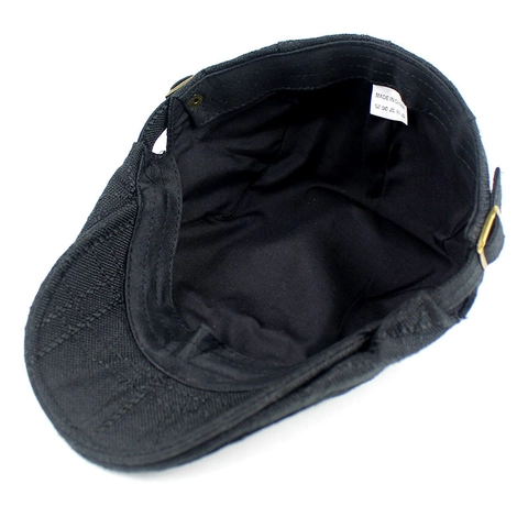Boina Vintage a Cuadros para Hombre Mujer Algodón Lino Transpirable Gorra Plana Ajustable Sombrero Newsboy Retro Gatsby