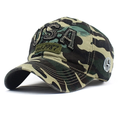 Berretto da Baseball in Stile Vintage Americano USA Ricamato per Uomo in Cotone Regolabile Retro Motivo Aquila Lavato Visiera Parasole