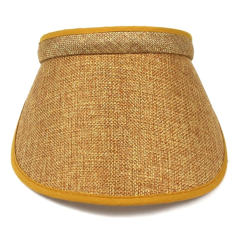 Women Sun Visor Hat Polyester Braided Empty Top Sunscreen Cap For Outdoor Travel Beach Casual Fashion Summer Accessory