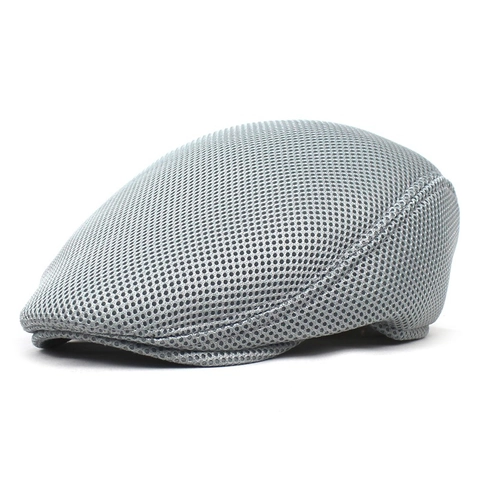 Boina de Malla Transpirable para Hombre Verano Gorra Plana Vintage Deporte al Aire Libre Protección Solar Ivy Cap