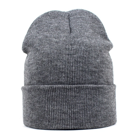 Winter Warm Knitted Beanie Hat Ribbed Acrylic Cuffed Skull Cap For Men Women Solid Color Outdoor Cold Weather Elastic Headwear