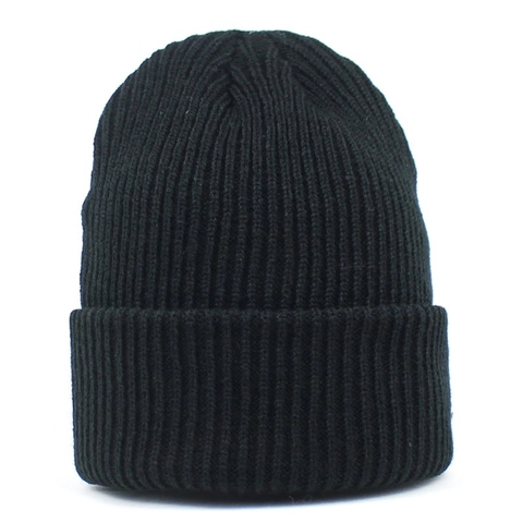 Unisex Solid Ribbed Knit Beanie Hat Warm Winter Cuffed Skull Cap For Men Women Acrylic Outdoor Daily Headwear Gift