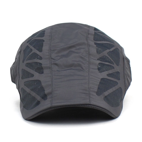 Boina de Malla Patchwork para Hombre Transpirable Ligera Sombrero de Sol Deportivo Gorra Ajustable para Viajes al Aire Libre